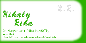 mihaly riha business card